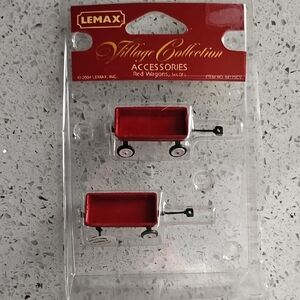 Lemax Village Collection Red and Black Wagons
